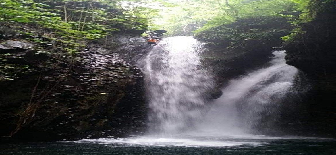 North Bali canyoning waterfall at Yeh Lampah