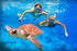 Snorkeling with sea turtles near Tulum