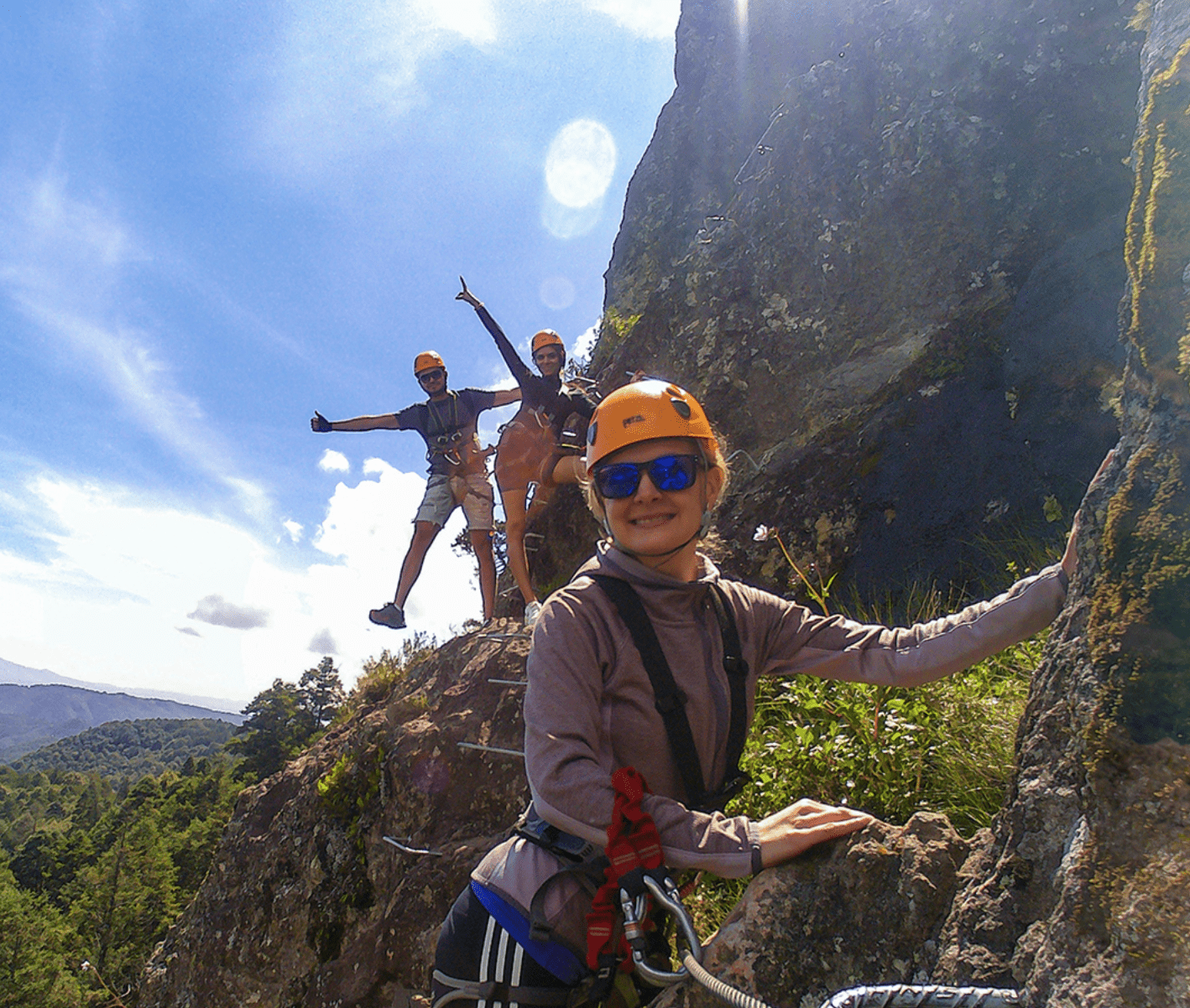 Mexico Via Ferrata Tour in Mineral del Chico La Tanda Adrenalina Tours LLC- Adventure tourism Mexico