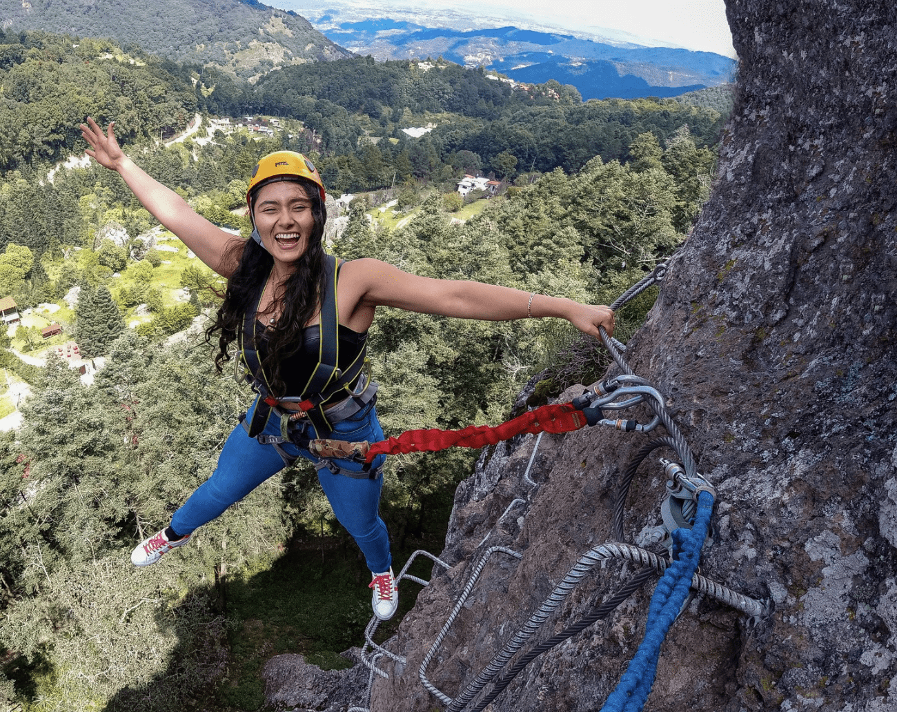 Mexico Via Ferrata Tour in Mineral del Chico La Tanda Adrenalina Tours LLC- Adventure tourism Mexico
