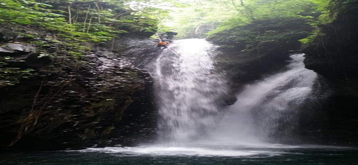 North Bali canyoning waterfall at Yeh Lampah