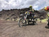 Enduro motorcycle rider on Bali off-road trail