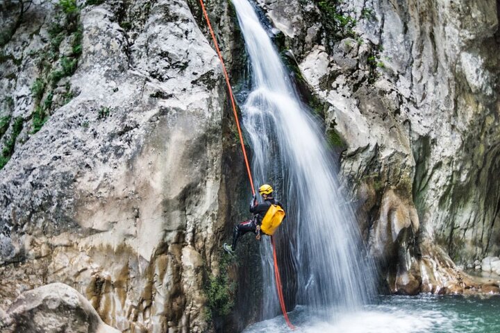 Waterfall canyoning in North Bali
