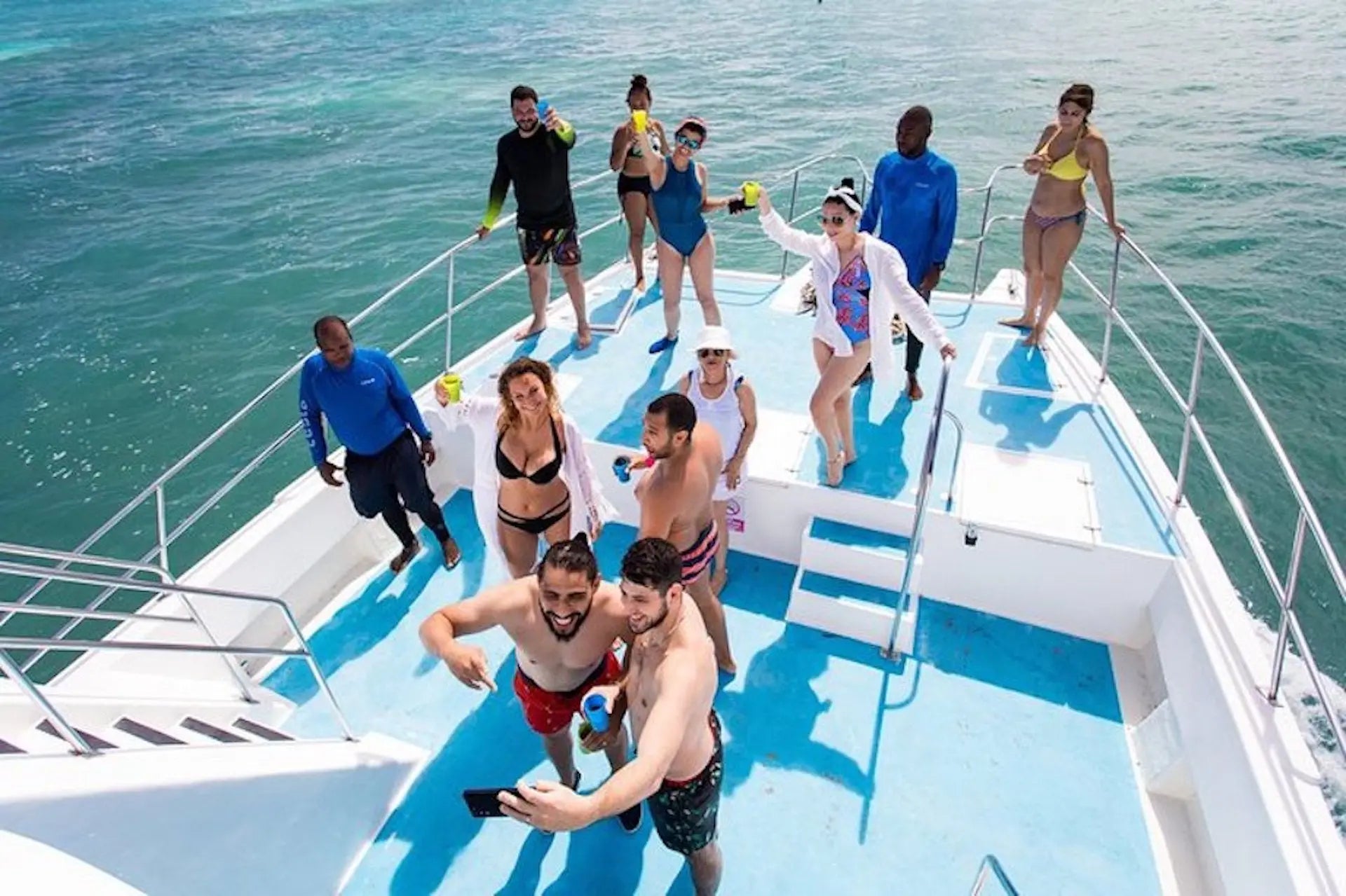 Isla Mujeres Catamaran Adventure: Premium Experience with Snorkeling, Open Bar, and Buffet