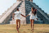 Tourists exploring Chichen Itza, one of the New Seven Wonders of the World, in Yucatan Peninsula, Mexico.
